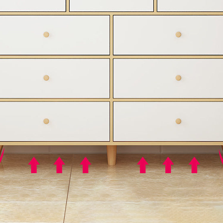Contemporary Accent Chest with Drawers Wooden Straight Legs Chest