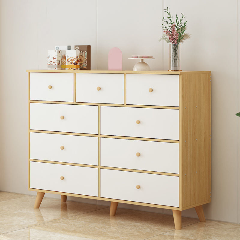 Contemporary Accent Chest with Drawers Wooden Straight Legs Chest