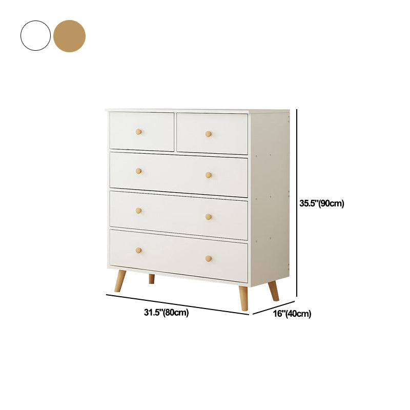 Contemporary Accent Chest with Drawers Wooden Straight Legs Chest