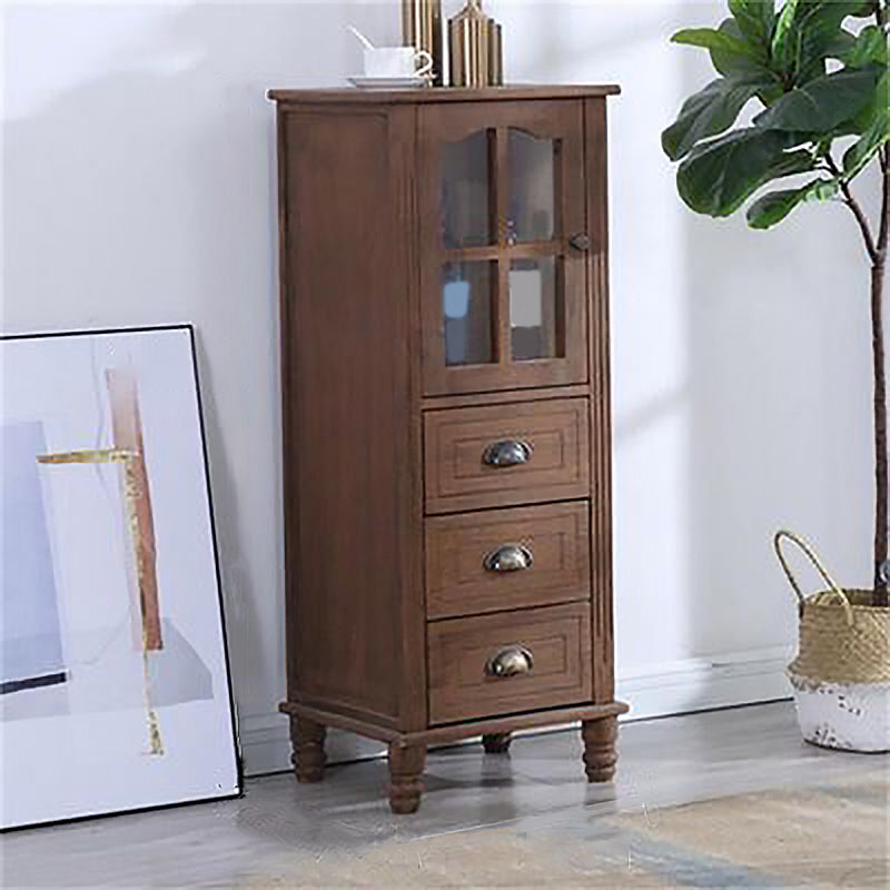 Wood Accent Cabinet with 1 Door 11.81" Wide Rectangle Side Cabinet