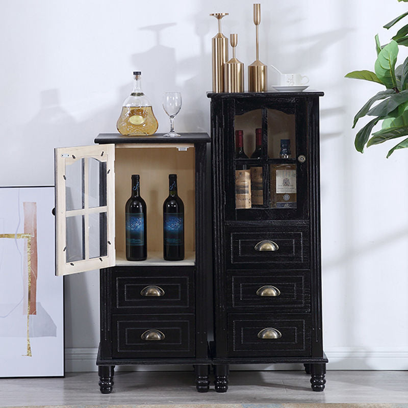 Wood Accent Cabinet with 1 Door 11.81" Wide Rectangle Side Cabinet