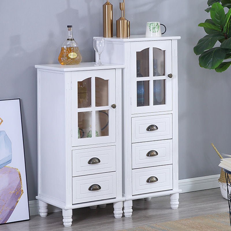 Wood Accent Cabinet with 1 Door 11.81" Wide Rectangle Side Cabinet