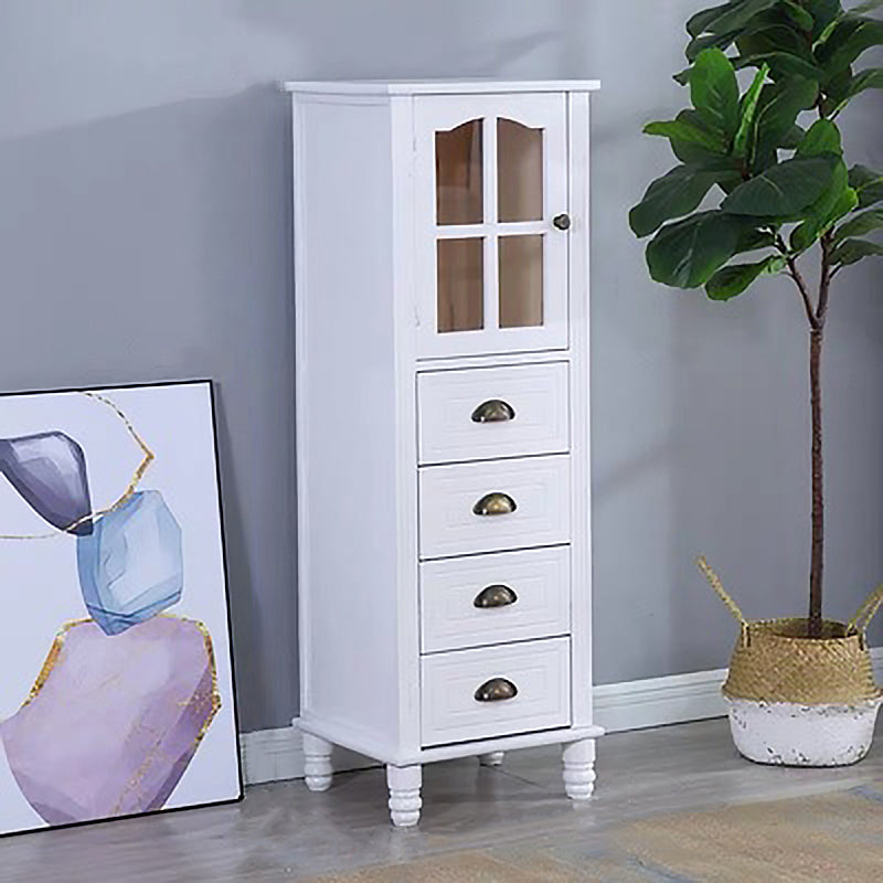 Wood Accent Cabinet with 1 Door 11.81" Wide Rectangle Side Cabinet
