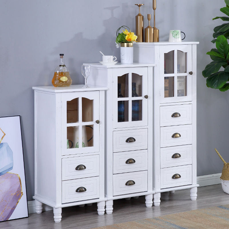 Wood Accent Cabinet with 1 Door 11.81" Wide Rectangle Side Cabinet