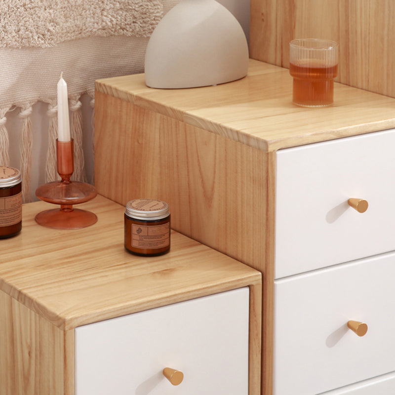 15.74" Wide Wood Accent Chest with Drawers Modern Lacquered Chest