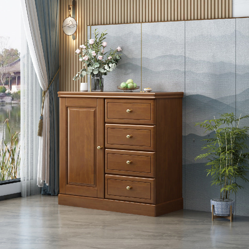 Rubberwood Accent Cabinett with 1 Door 15.74" Wide Modern Side Cabinet