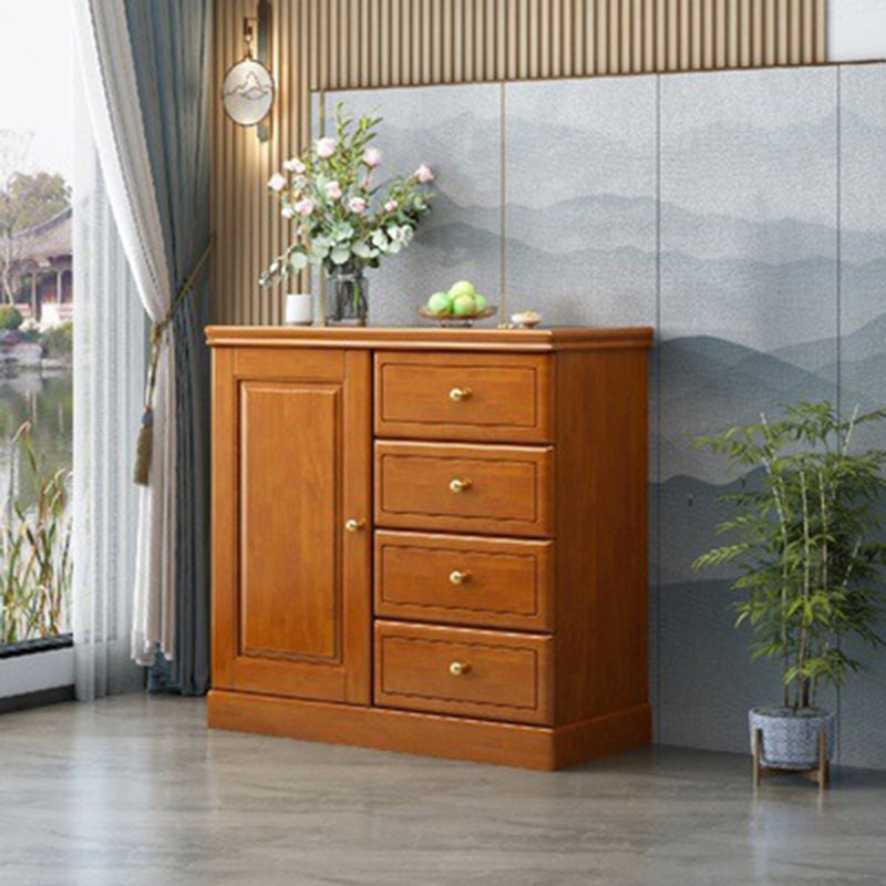 Rubberwood Accent Cabinett with 1 Door 15.74" Wide Modern Side Cabinet