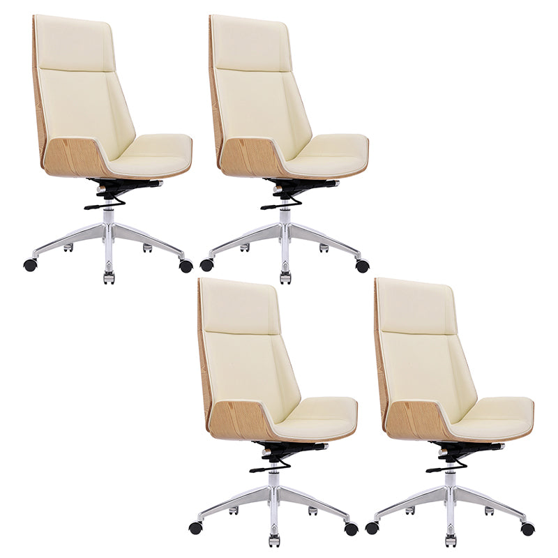 Contemporary High Back Chair Ergonomic Executive Leather Chair