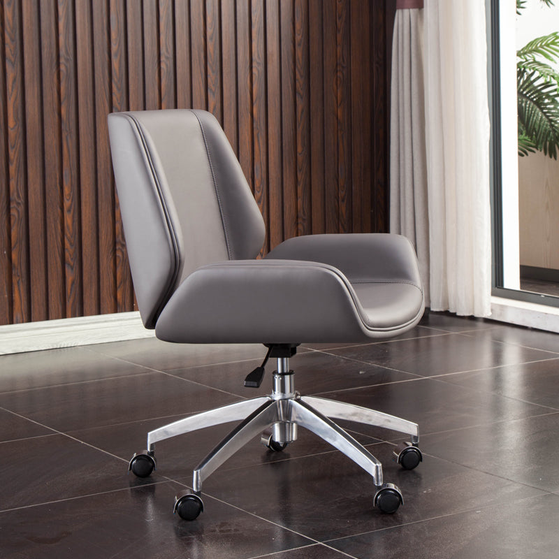 Contemporary Mid-back Conference Chair Ergonomic Swivel Wheels Chair