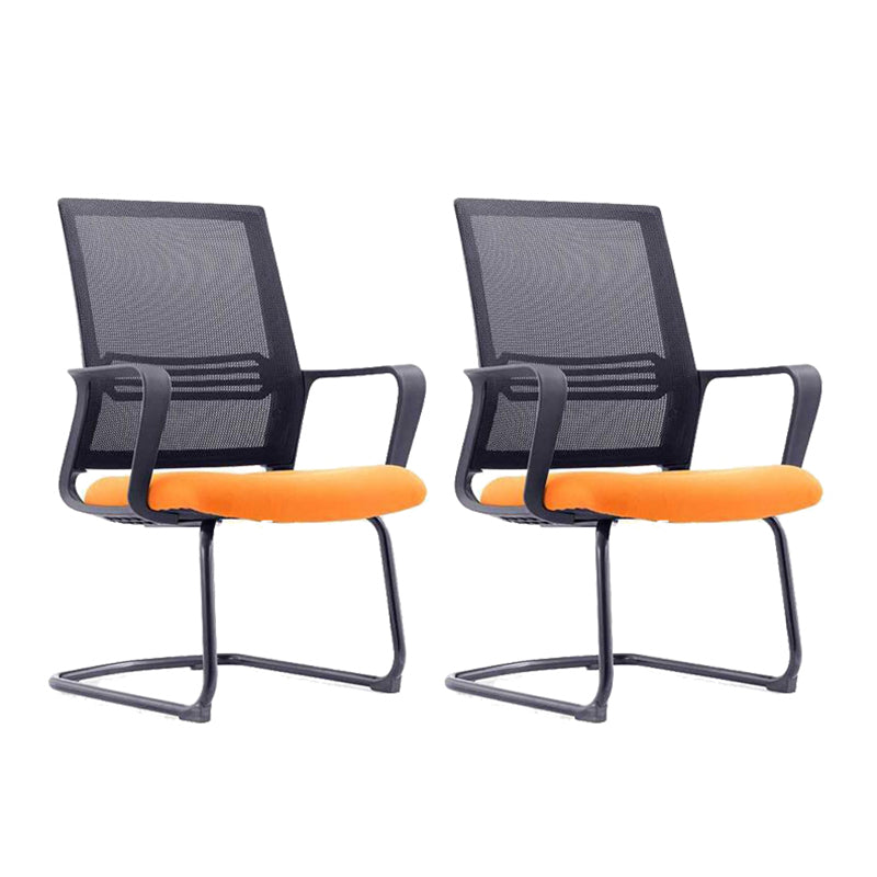 Modern Metal Conference Chair with Mid Back Breathable AirGrid Home Office Chair