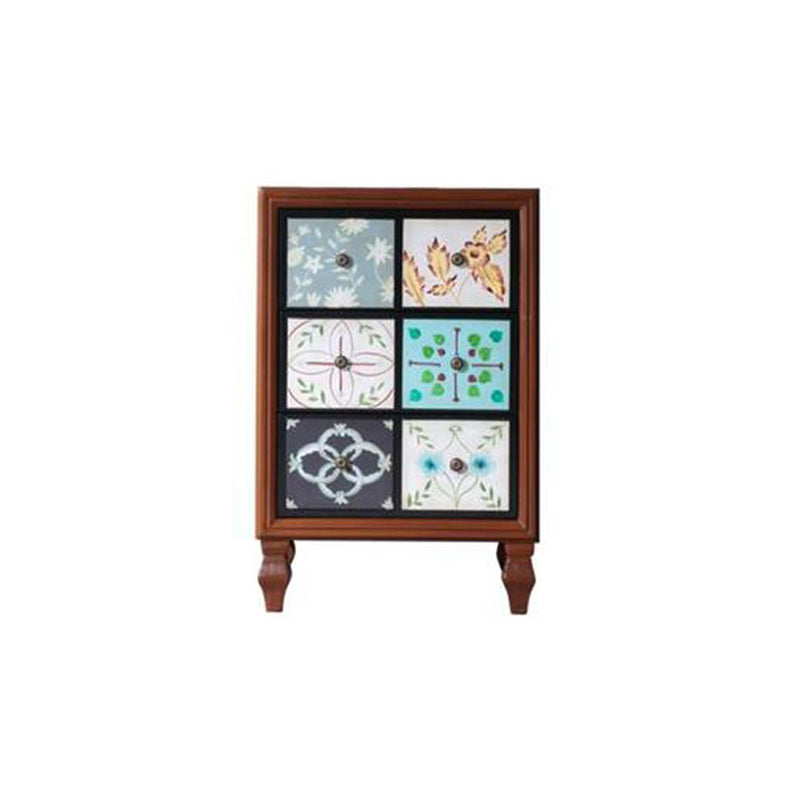 Traditional Dresser Bedroom Solid Wood Storage Chest in White and Brown