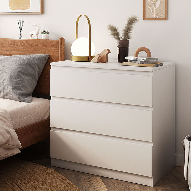 16" D White Wooden Dresser Modern Style Multi Drawers Storage Chest