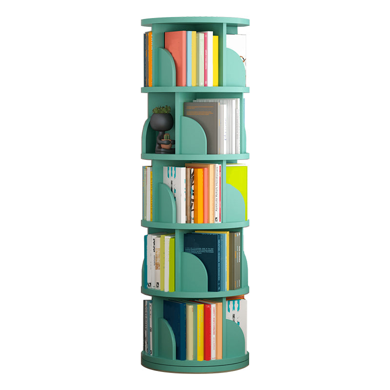 Open Wooden Bookshelf Modern Home Living Room Revolving Bookcase