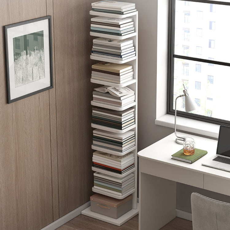 Contemporary Geometric Wood Shelf 13.77" Wide Home Bookshelf