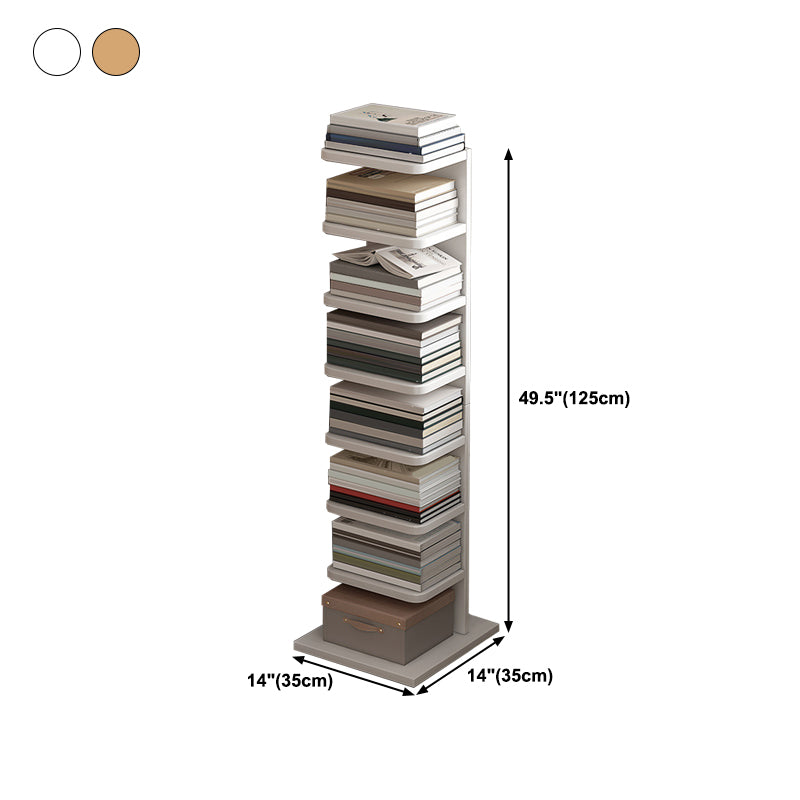 Contemporary Geometric Wood Shelf 13.77" Wide Home Bookshelf