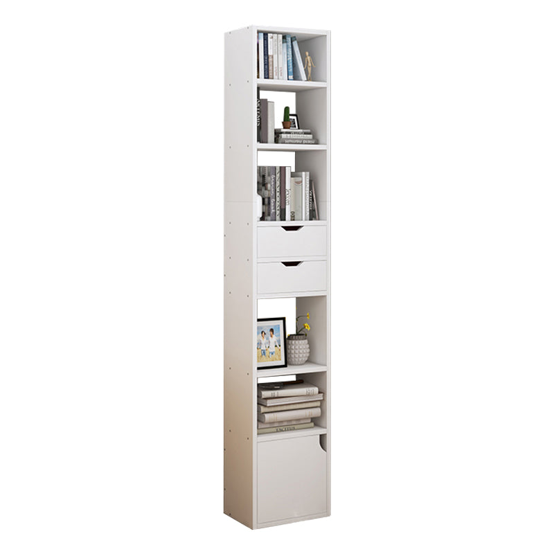 Closed Wooden Bookshelf Modern Home Living Room Corner Bookcase