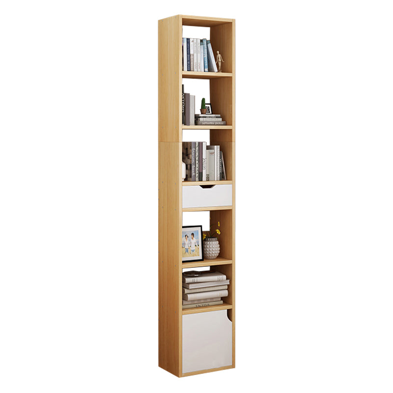 Closed Wooden Bookshelf Modern Home Living Room Corner Bookcase