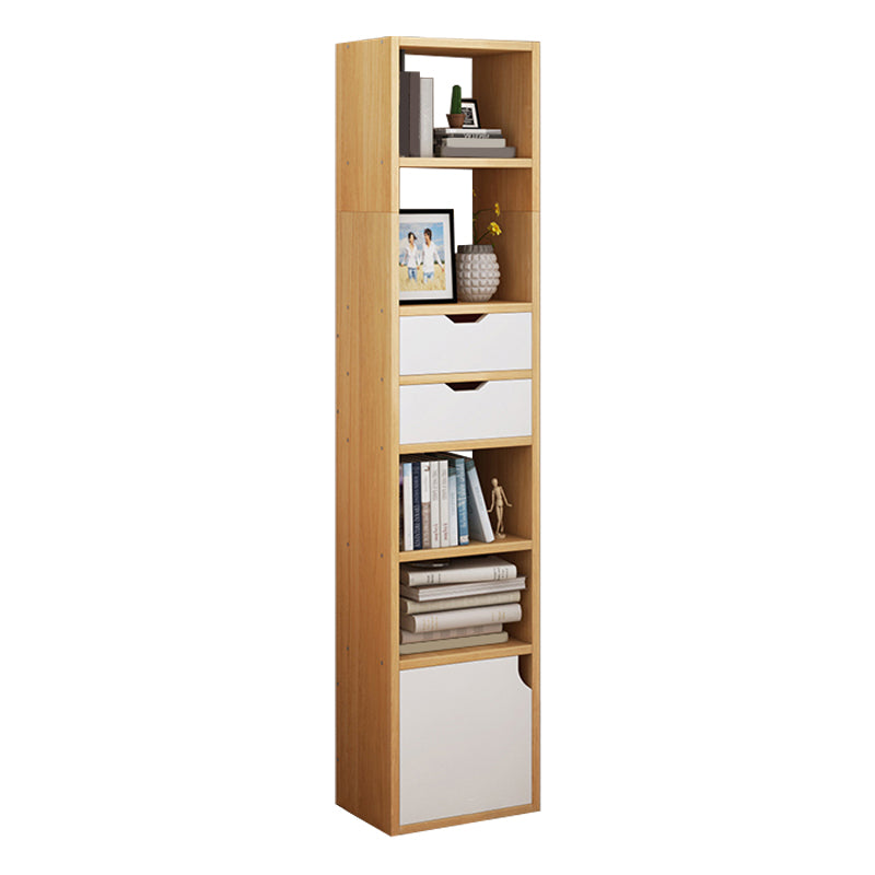 Closed Wooden Bookshelf Modern Home Living Room Corner Bookcase