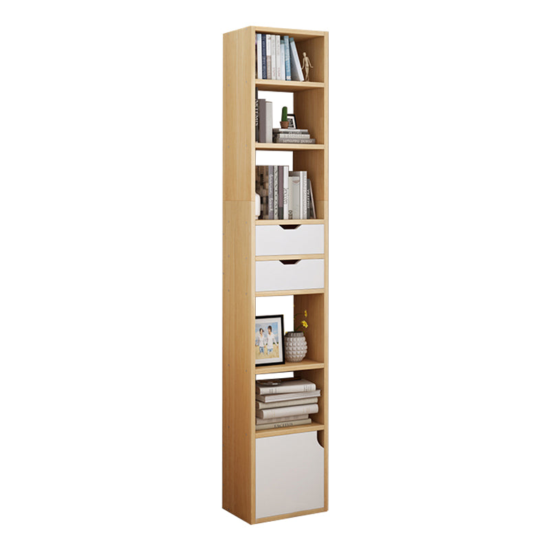 Closed Wooden Bookshelf Modern Home Living Room Corner Bookcase