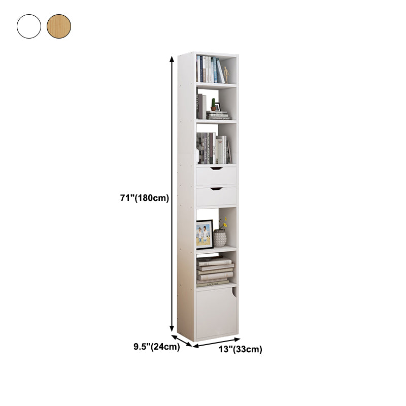 Closed Wooden Bookshelf Modern Home Living Room Corner Bookcase