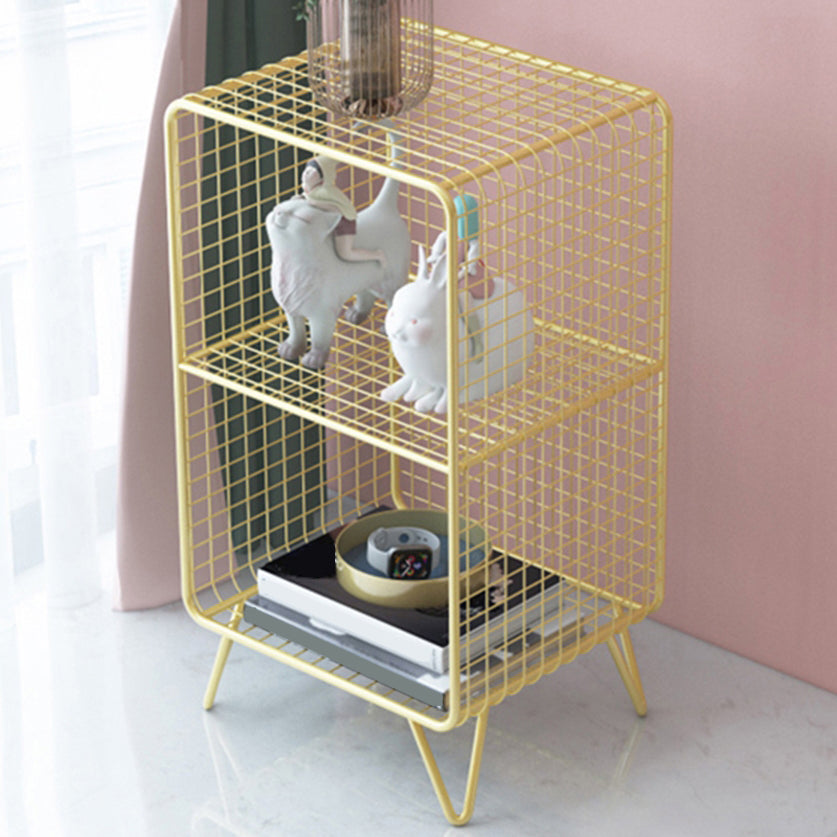 Nordic Metal Closed Back Bookcase Rectangle Storage Bookshelf