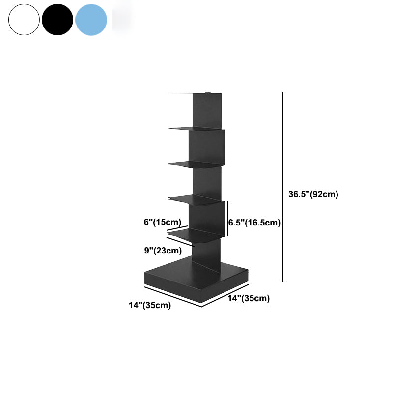 Contemporary 13.77" Wide Geometric Book Shelf Iron Home Bookcase