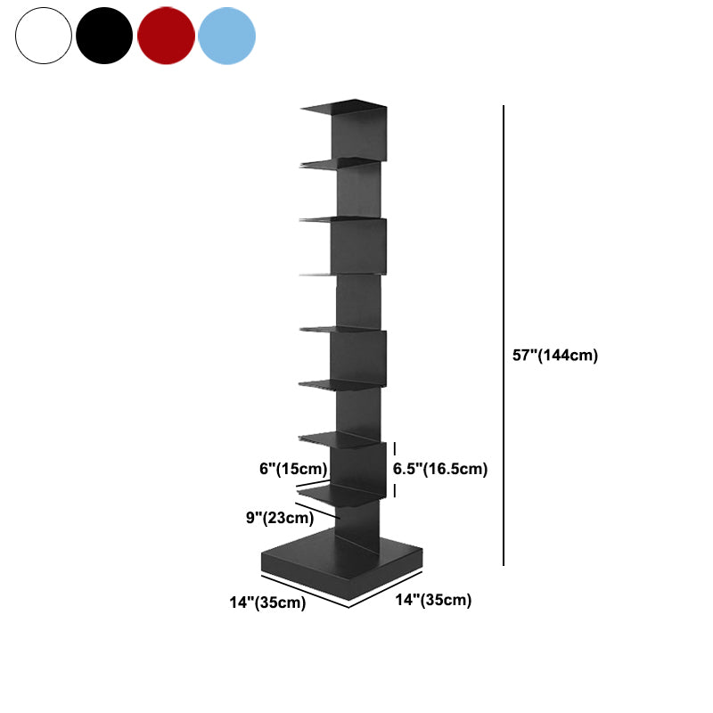 Contemporary 13.77" Wide Geometric Book Shelf Iron Home Bookcase