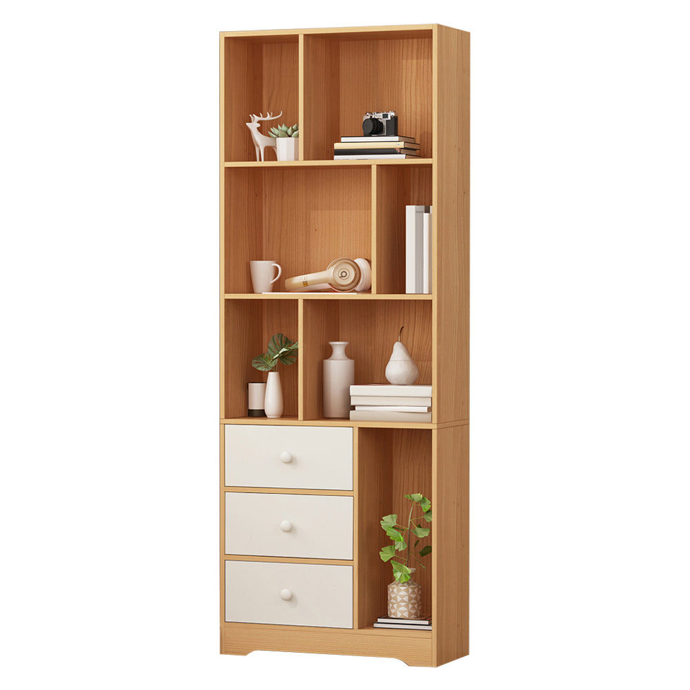 Closed Wooden Bookshelf Modern Home Living Room Study Corner Bookcase