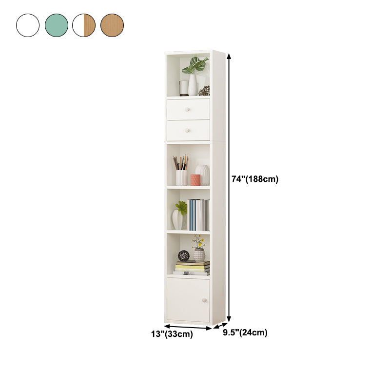 Closed Wooden Bookshelf Modern Home Living Room Study Corner Bookcase