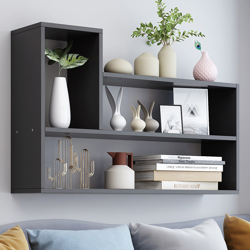 Modern Engineered Wood Bookcase, Geometric Bookshelf for Any Room