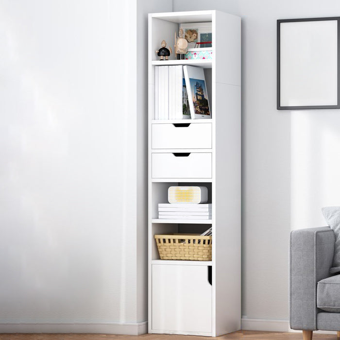 Open Wooden Bookshelf Modern Minimalist Home Corner Bookcase