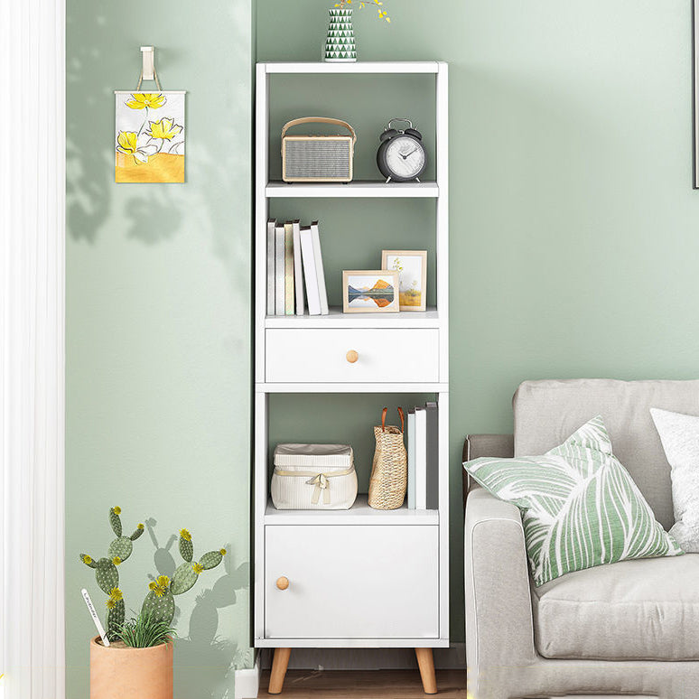 Open Wooden Bookshelf Modern Minimalist Home Corner Bookcase