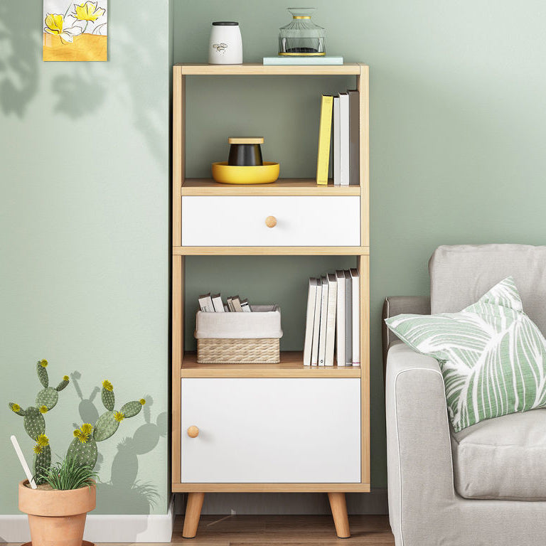 Open Wooden Bookshelf Modern Minimalist Home Corner Bookcase
