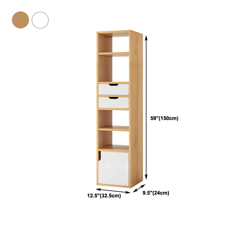 Open Wooden Bookshelf Modern Minimalist Home Corner Bookcase