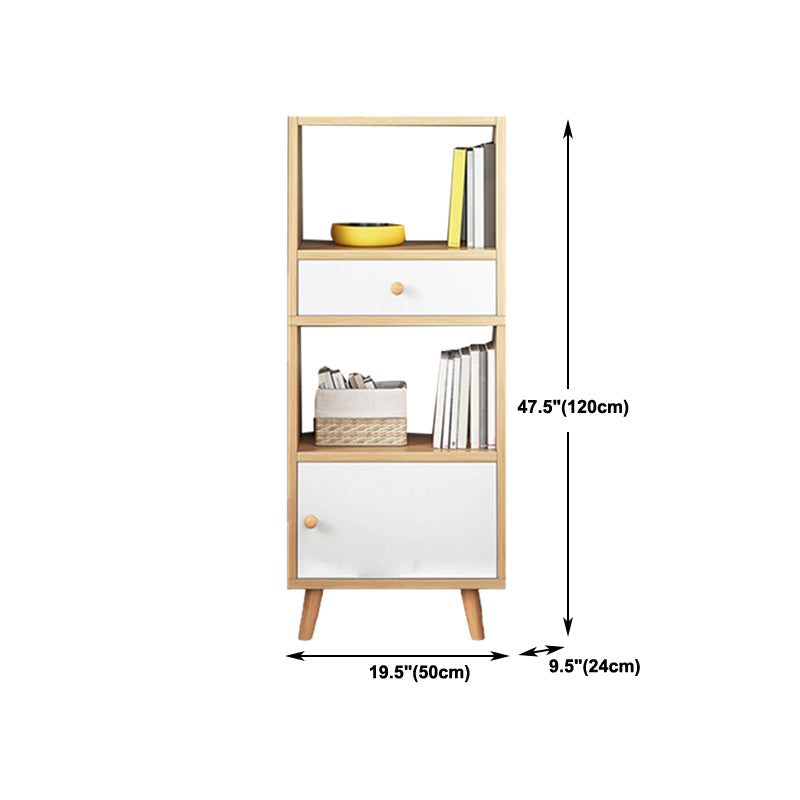 Open Wooden Bookshelf Modern Minimalist Home Corner Bookcase