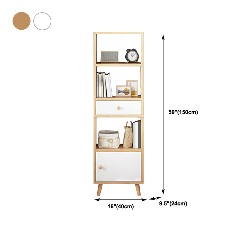 Open Wooden Bookshelf Modern Minimalist Home Corner Bookcase