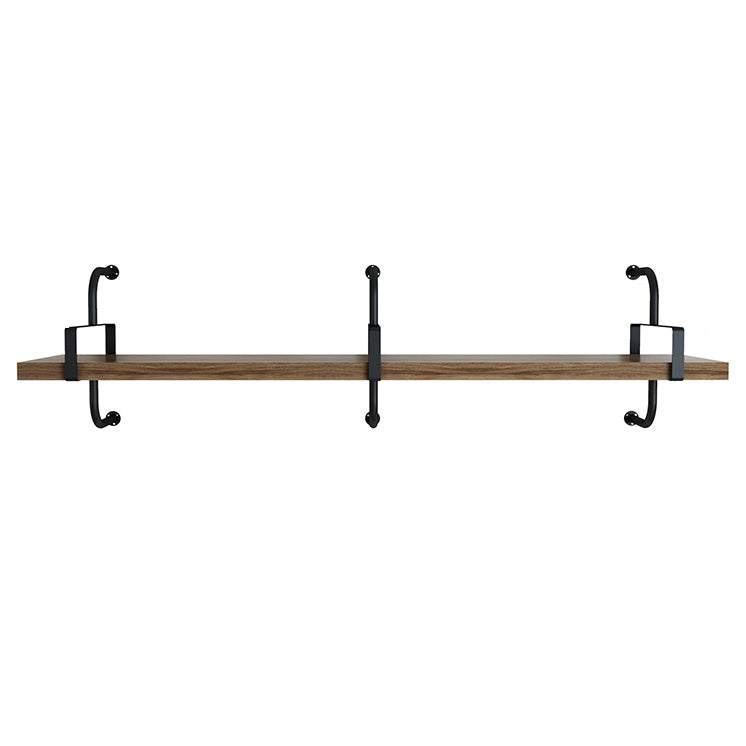 7.87" Wide Solid Wood Floating Shelf Industrial Wall Mounted Bookshelf