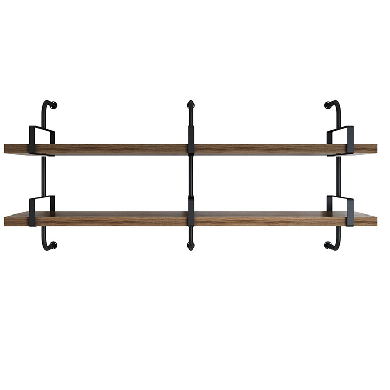 7.87" Wide Solid Wood Floating Shelf Industrial Wall Mounted Bookshelf