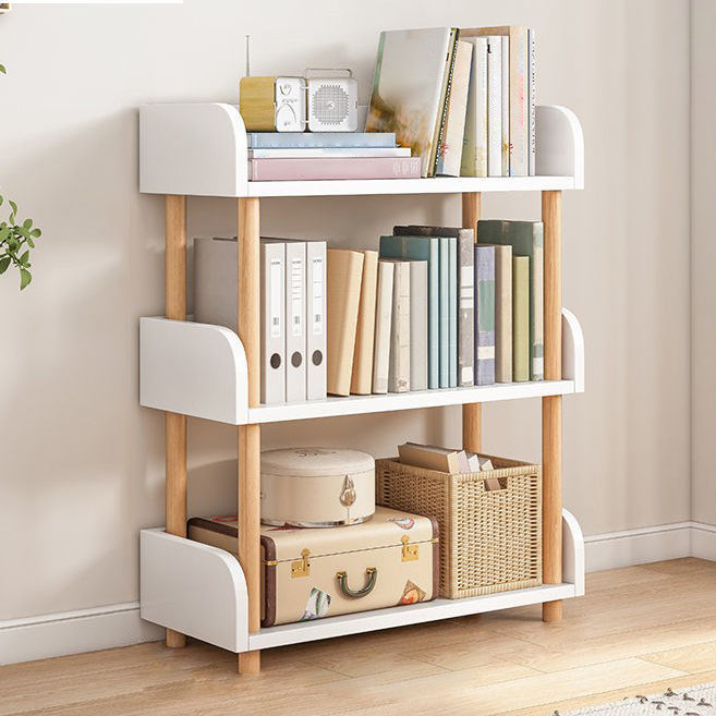 Modern Rectangle Etagere Bookshelf Wooden Open Storage Bookcase