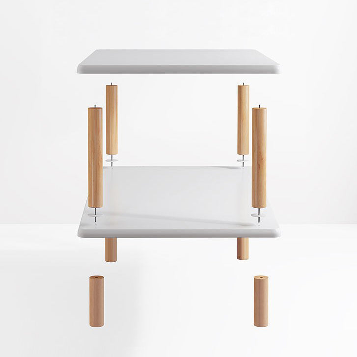 Modern Rectangle Etagere Bookshelf Wooden Open Storage Bookcase