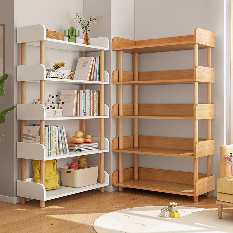 Modern Rectangle Etagere Bookshelf Wooden Open Storage Bookcase