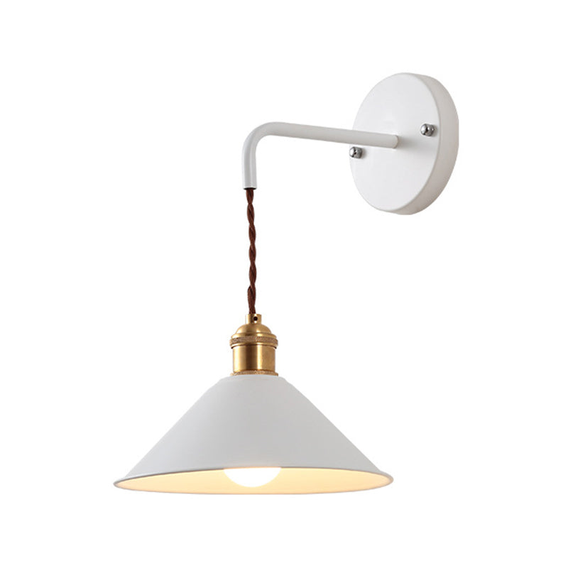 Contemporary Macaron Metal Wall Light Cone Shaded Lighting for Room