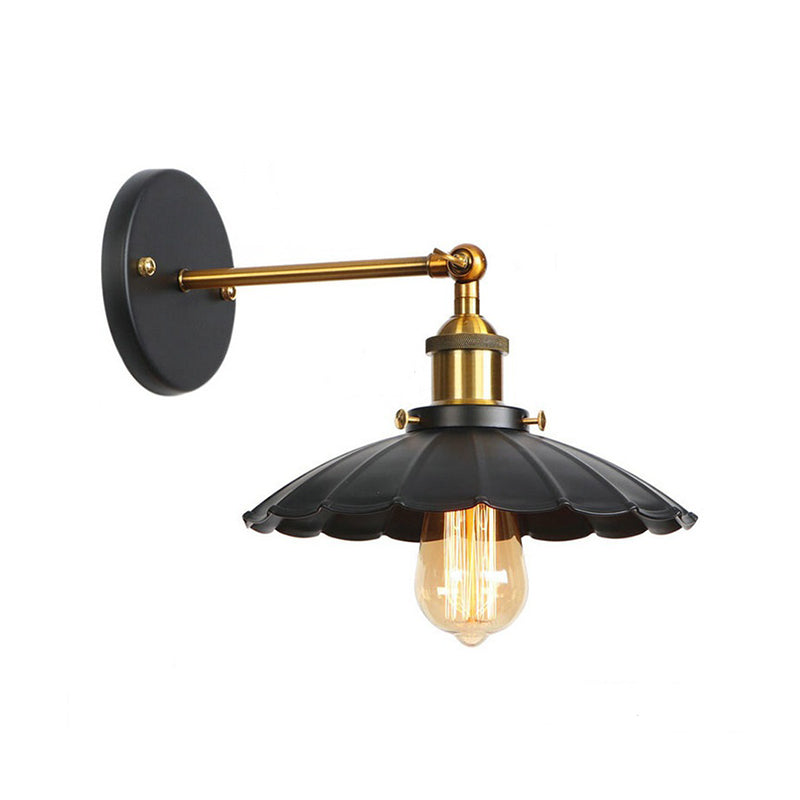 Metal Wall Mounted Lamp Industrial Cone Shape Sconce Light Fixture