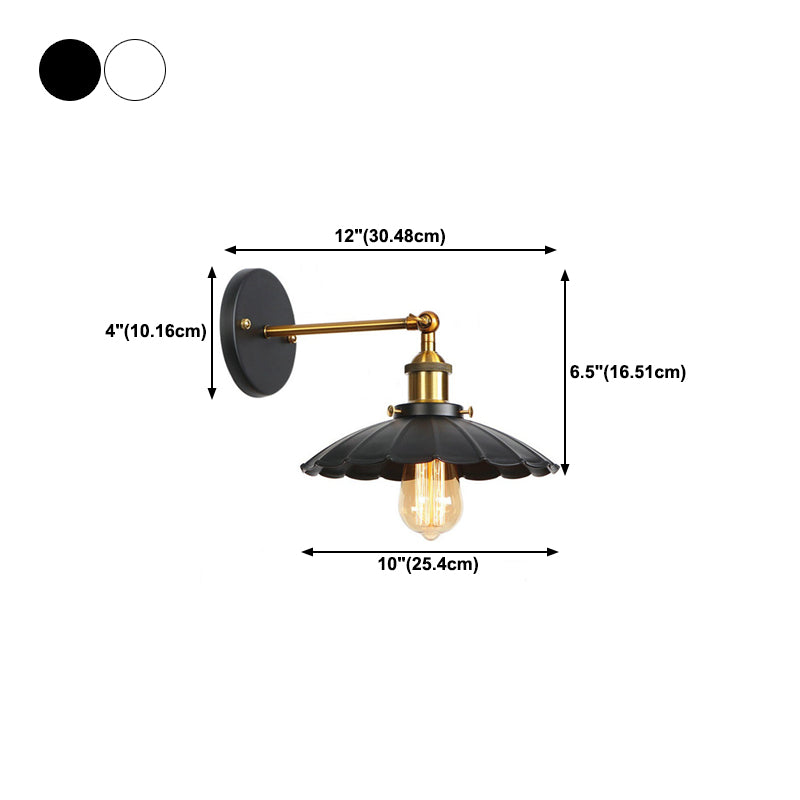Metal Wall Mounted Lamp Industrial Cone Shape Sconce Light Fixture