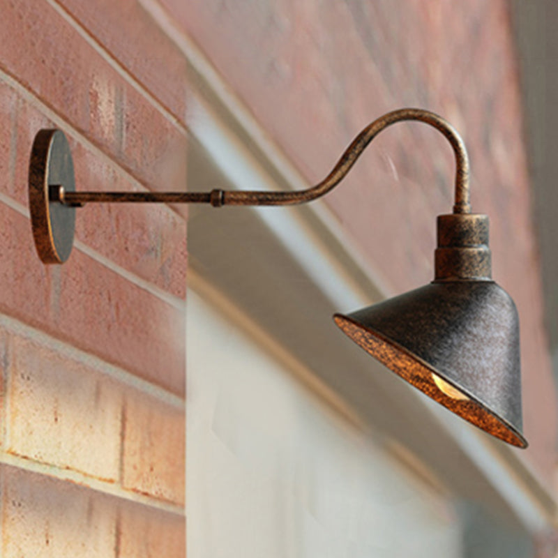 Conical Wall Light Fixture Industrial Style Metal Wall Mount Lighting