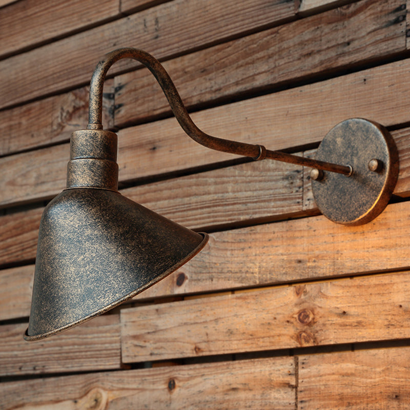 Conical Wall Light Fixture Industrial Style Metal Wall Mount Lighting