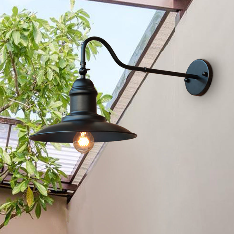Conical Wall Light Fixture Industrial Style Metal Wall Mount Lighting
