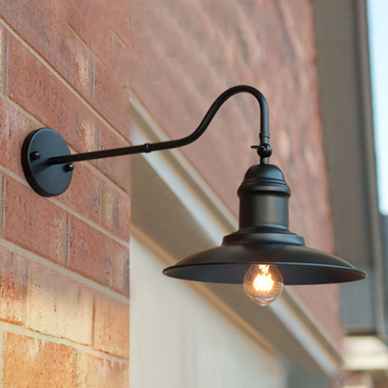 Conical Wall Light Fixture Industrial Style Metal Wall Mount Lighting
