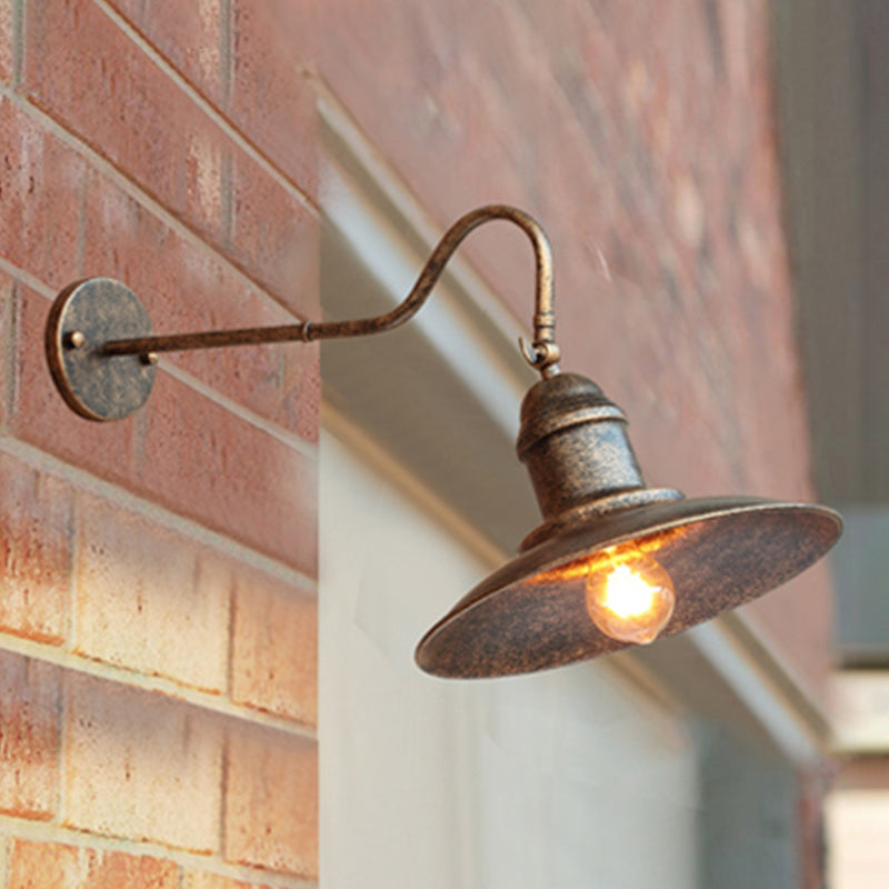 Conical Wall Light Fixture Industrial Style Metal Wall Mount Lighting