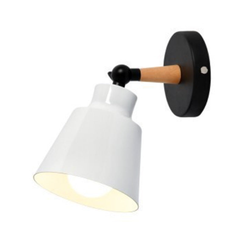 Modernism Macaron Metal Wall Light Wood Lighting for Foyer Home